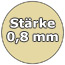 0,8 mm Farbe: Sand mit Handlauf+Bodenschiene Beige (S08)