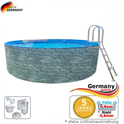 2,50 x 1,20 Stone Pool Stein Optik