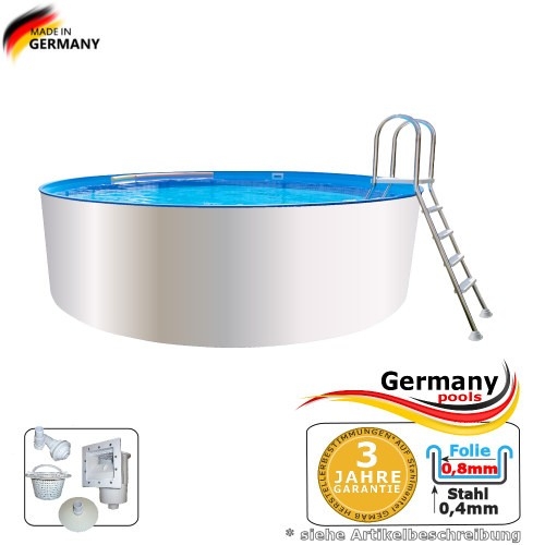 3,00 x 0,90 m Poolbecken Weiss