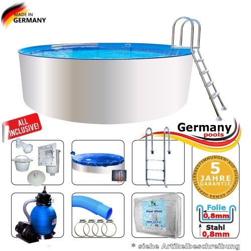 3,2 x 1,35 Schwimmbecken Set