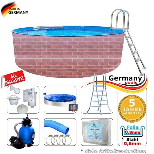 360 x 120 cm Poolset Gartenpool Pool Komplettset