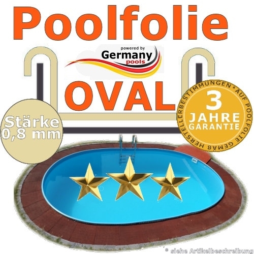 4,90 x 3,00 x 1,20 m x 0,8 bis 1,50 m Poolfolie sand