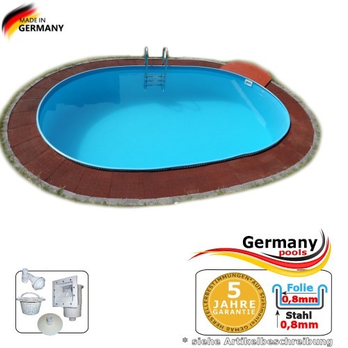 4,90 x 3,00 x 1,50 m Stahlwandpool