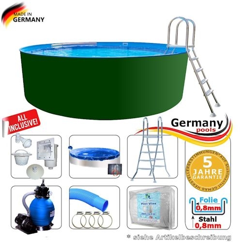 730 x 125 cm Gartenpool Komplettset