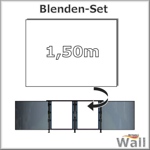 Germany-Pools Wall Blende A Tiefe 1,50 m Edition Alpha Weiß