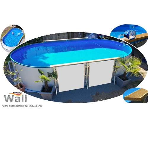 Ovalpool freistehend 5,30 x 3,20 m Germany-Pools Wall