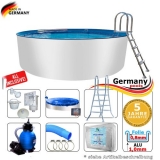 300 x 125 Alupool Komplettset Aluminium-Pool