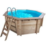 5,30 x 1,33 m Holzpool Holzbecken Pool rund Schwimmbecken Set