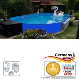 Ovalpool Blau 615 x 300 x 125 cm