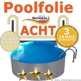 Poolfolie sand 4,70 x 3,00 x 1,50 m x 0,8 Einhängebiese achtform