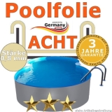 Poolfolie sand 5,25 x 3,20 x 1,20 m x 0,8 Einhängebiese achtform