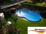 7,25 x 4,60 x 1,25 m Alu-Achtformpool Alu-Achtformbecken Pool