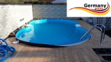 8,55 x 5,00 x 1,25 m Edelstahl-Achtformpool Achtformbecken Pool