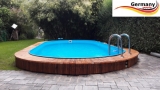 Ovalpool Holz Design 450 x 300 x 120 cm