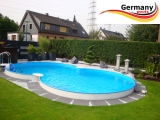 5,25 x 3,20 x 1,25 m Aluminium-Achtformpool Komplettset Alu-Pool