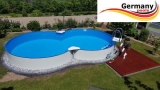 6,25 x 3,60 x 1,25 m Alu-Achtformpool Alu-Achtformbecken Pool