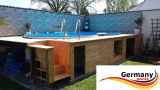 7,25 x 4,60 x 1,25 m Achtform-Gartenpool Achtform-Schwimmbecken