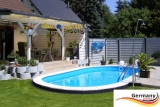 6,10 x 3,60 x 1,25 m Alu Ovalpool Ovalbecken Pool oval