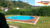 Ovalpool Palisander 740 x 350 x 120 cm