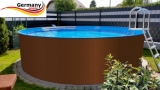 8,00 x 1,25 m Stahl-Pool