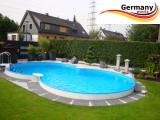 6,25 x 3,60 m Pool Randsteine Achtformbecken Achtformpool Beckenrandsteine