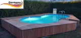 8,55 x 5,00 x 1,50 m Achtformpool-Alu Achtformbecken-Alu Pool