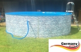 300 x 120 cm Poolset Stone Pool Steinoptik