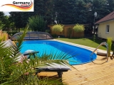 5,00 x 3,00 x 1,20 m Pool oval Komplettset