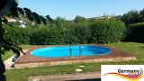 7,15 x 4,0 x 1,25 m Edelstahl Ovalpool Einbau Pool oval Komplettset