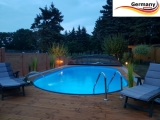 7,30 x 3,60 x 1,20 m Pool oval Komplettset