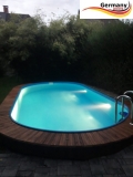 8,70 x 4,00 x 1,50 m Aluminium Ovalpool Alu Einbaupool