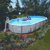 6,10 x 3,60 x 1,32 m Ovalpool Center Pool oval freistehend