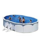 7,30 x 3,75 x 1,20 m Stahlwandpool Breiter Handlauf Pool Set