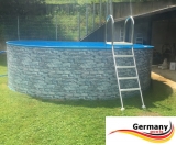 420 x 120 cm Poolset Stone Pool Steinoptik