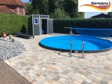 2,50 x 1,25 m Rundpool Anthrazit