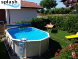 6,10 x 3,60 x 1,32 m Stahlwandpool oval Center Pool freistehend Set