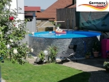 460 x 120 cm Poolset Stone Pool Steinoptik