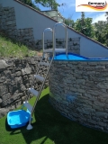 200 x 120 cm Poolset Stone Pool Steinoptik